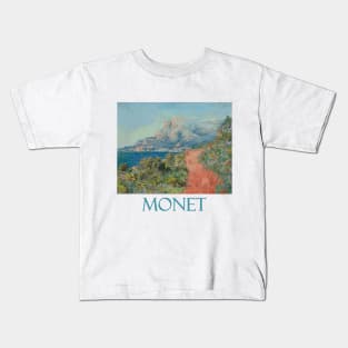 La Route Rouge pres de Menton by Claude Monet Kids T-Shirt